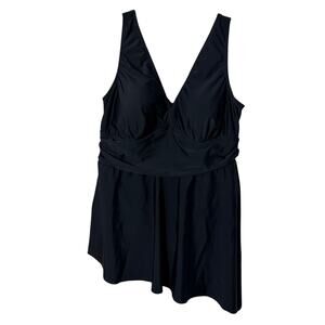 🖤 Torrid Black Asymmetrical Swim Dress Size 2 (18/20)